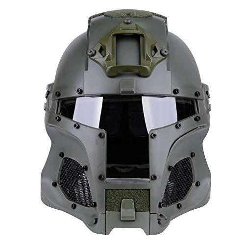 Taktischer Airsoft Integralschutzhelm, Sorta-Kinda Mandalorian/Boba Fett/Galac-Tac Style Helm, geeignet für Air Gun Paintball, CS Outdoor Sport Militärfilm von N\C