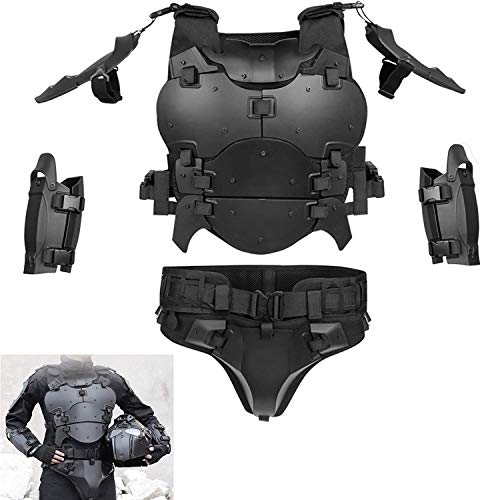 N/W Airsoft Tactical Armor Set, Einstellbarer taktischer Molle-Brustschutz, Einstellbarer Kampfgürtel für den Ellbogen-Schulterschutz, CS-Rollenspiel-Filmkostüm von N/W