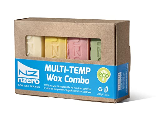 NZEROWAX - Pack of Eco Multi Temperatures Combo, 200 g 50 g (x4) | Organic Vegetable Wax Different Temperatures for Skiing, Snow von N-ZERO