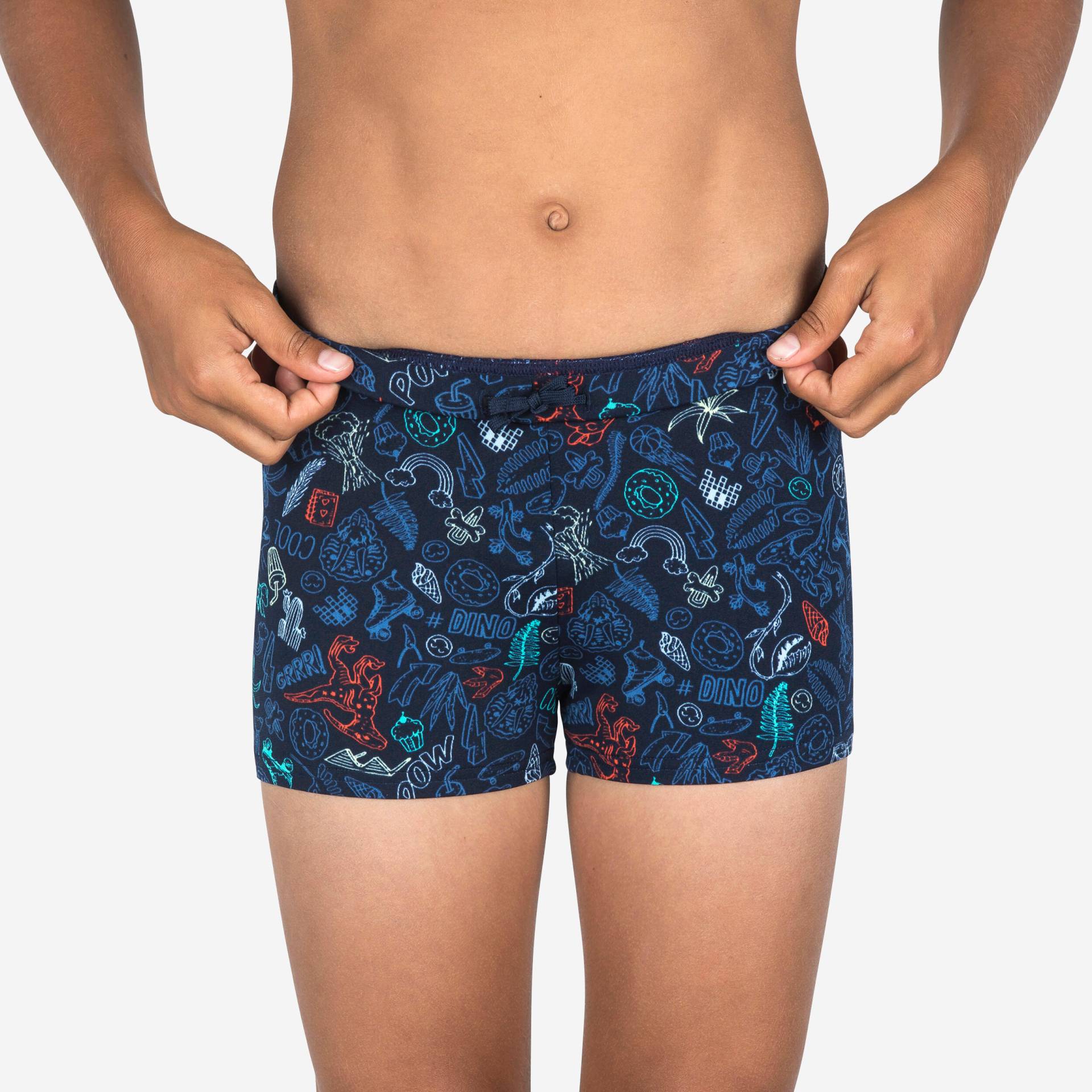 Badehose Boxer Jungen - Fitib marineblau/orange/grün von NABAIJI