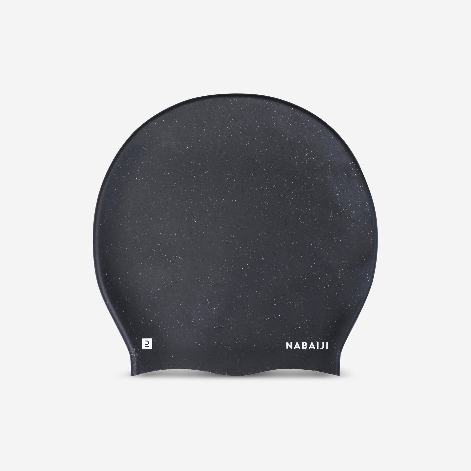Badekappe Silikon Einheitsgröße voluminöses Haar - schwarz von NABAIJI