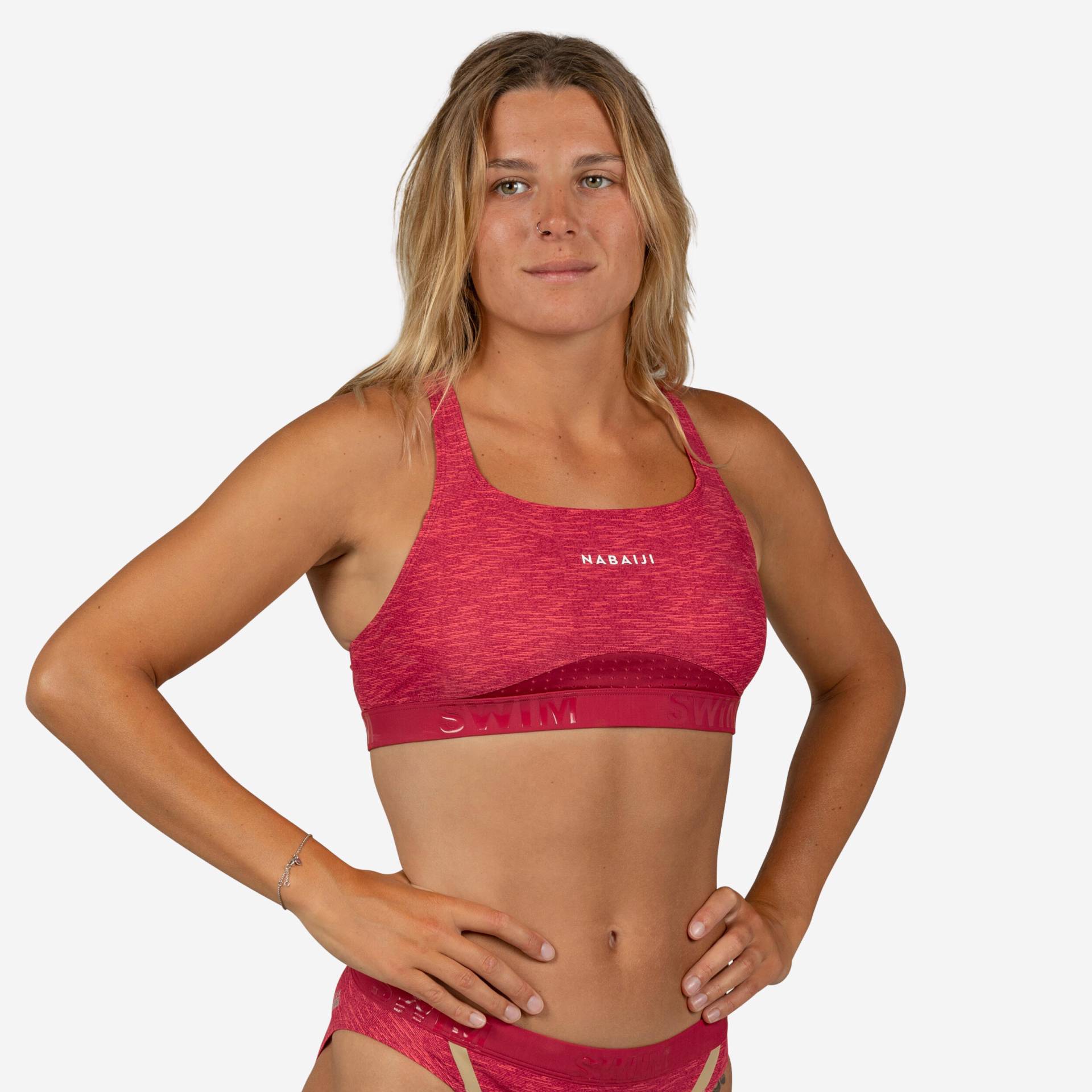 Damen Sportbikini Oberteil - Kamyleon Mala rubinrot von NABAIJI