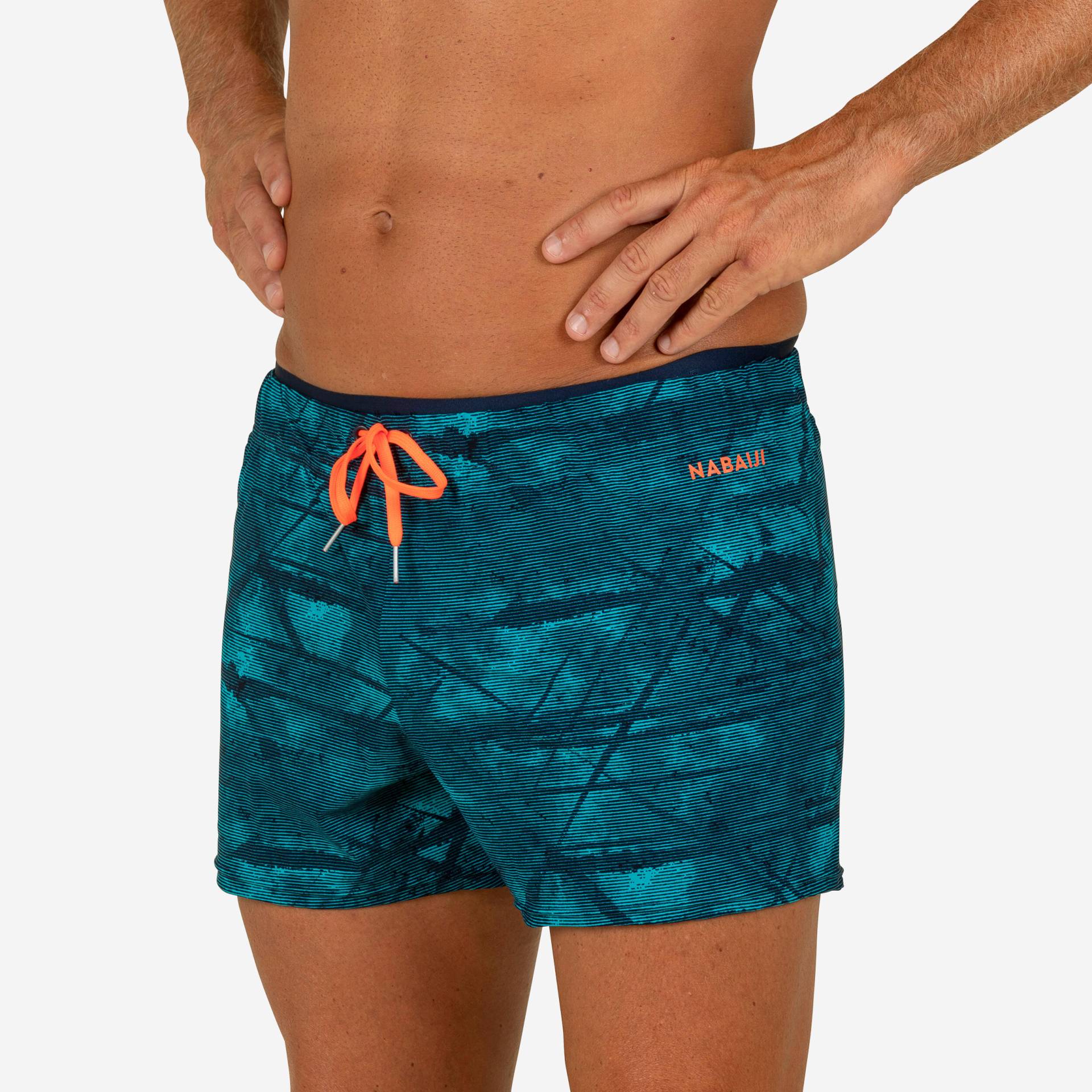 Schwimmshorts Herren kurz - 100 Tex blau von NABAIJI