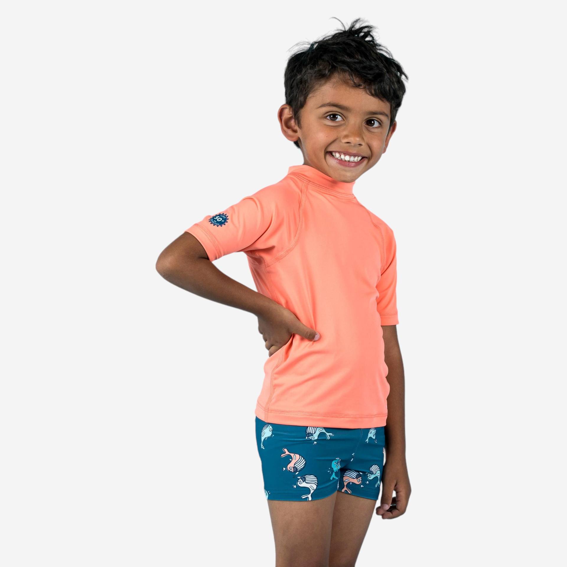 UV-Shirt kurzarm Baby - koralle von NABAIJI