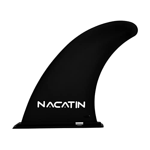 NACATIN Aufblasbares SUP Board, Stand Up Paddle Board 10.6" mit komplettem Zubehör & Verstellbarer Paddel-Reiserucksack, Pumpe, 10 L Wasserdichter Rucksack, Leine (Schwarz) von NACATIN