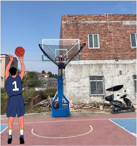 Basketball-Return-Aufsatz für Korb, tragbares automatisches Basketball-Rebounder-Gerät mit um 180° drehbarer Rutsche von NADYE