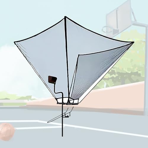 Basketballkorb Outdoor Net Catcher Return System, 180° drehbarer Basketball Rebounder für Court Inside Training Camp von NADYE