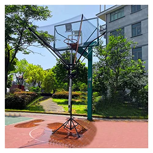 Bodenstehendes Basketball-Rückschlagnetz, tragbares Schusstrainer-Rebounder-System, für traditionelle Stangen-/Wandmontagekörbe von NADYE