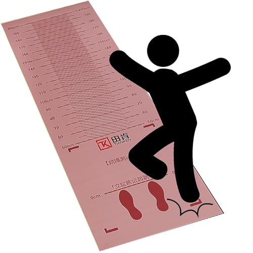 Extra lange Springseil-Yogamatten, rosa Trainingsmatten für Weitsprünge/Übungen, Gummi-Sportmatten ( 90cm x 310cm (2.9 X 10.2ft)) von NADYE