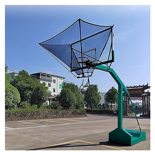Stahl-Rücklaufsystem für Basketball, Indoor-/Outdoor-Hofkorbaufsatz mit 180°-Rücklaufrutsche für Basketball-Tor-Freiwurfübungen von NADYE