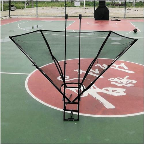 Tragbarer Basketball-Rebounder, hängendes, einfach zusammenklappbares Basketball-Rebounder-Gerät für Basketballkörbe im Innen- und Außenbereich von NADYE