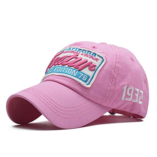 Herren Kappe Hut Baseballmützen Papa Frauen Snapback Cap Hüte Für Männer Mode Hochwertige Vintage Hut Brief Baumwolle Cap-Pink_Anjustable von NAJSEWPZF