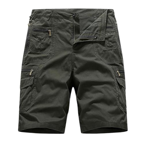 Herren-Outdoor-Sport-Fitness-Multifunktions-Shorts, multifunktionale Taktische Shorts (4X-Large,Army Green) von NAKEAH