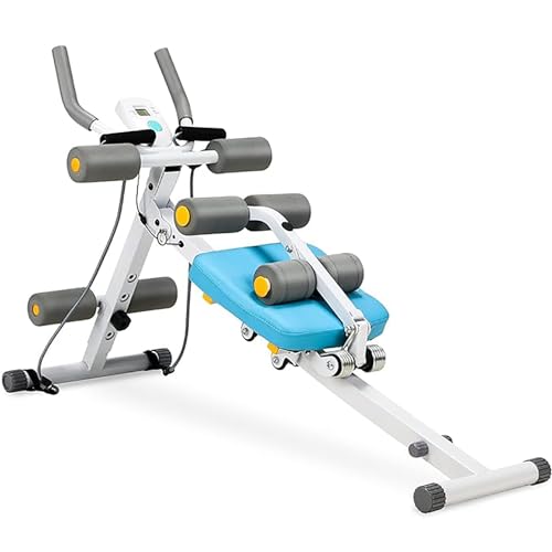 NaKeah AB Workout -Geräte, AB -Maschine für das Fitnessstudio zu Hause, faltbare Bauchübungen -Fitnessgeräte, einstellbarer Taillen -Trainer,Blau von NAKEAH
