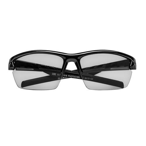 NAKED Optics Sportbrille Herren - Ultraleichte Fahrradbrille Damen - Bequeme Sport Sonnenbrille mit Anti-Slip Pads - Schnelle Brille ideal für Radfahren (Halfframe Black/Photochromic Lens) von NAKED Optics