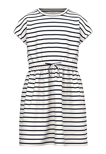 NAME IT Mädchen Nkfmie Ss Dress Noos Kleid, Dark Sapphire/Stripes:y/D Stripes, 104 von NAME IT