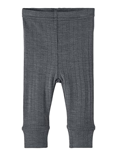 NAME IT Baby - Jungen Nbmwang Wool Ne.longjohn Soli Noos Xxiii Bodys für Baby Jungen, Iron Gate, 80 EU von NAME IT