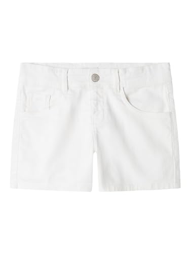 NAME IT Mädchen Nkfrose Reg Twi 8212-tp Noos Shorts, Bright White, 128 EU von NAME IT