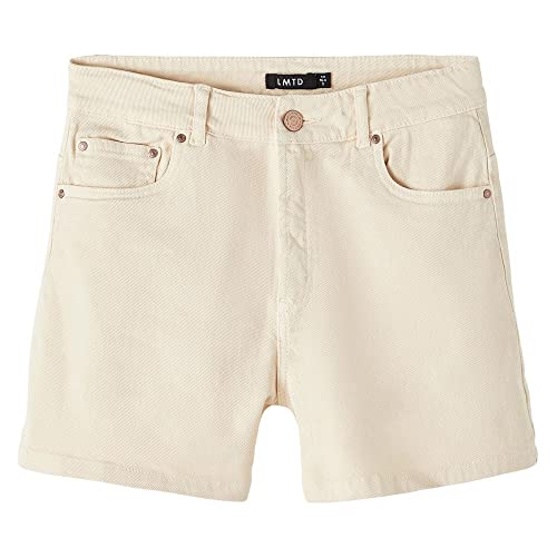 NAME IT Mädchen Nlfcolizza Twi Hw Mom Shorts Noos, Oatmeal, 146 von NAME IT