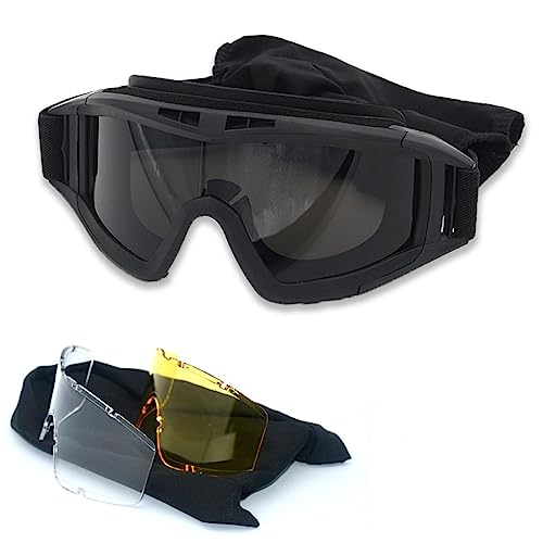 NAMIX Schutzbrille, Taktische Schutzbrille Staubdicht, Explosionsgeschützt und Schlagfest Arbeitsschutzbrille für Brillenträger，Baustelle, Labor, Werkstatt und Fahrrad-Fahren von NAMIX