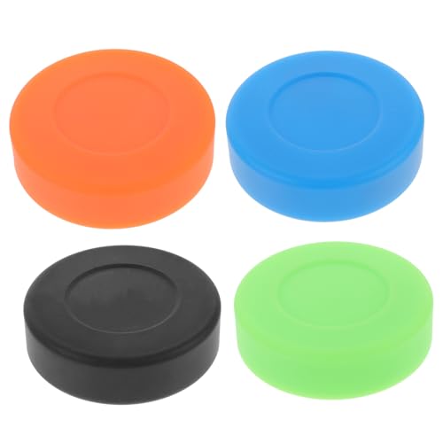 NAMOARLY Hockey-Pucks 4 Stück -Flachball Hockey-Trainingspuck Hockey-Puck aus Kunststoff Hockey-Puck üben -Rennpuck Sport Zubehör Trainingsmaterial Yoga-Ball Kind Übungsball PVC von NAMOARLY