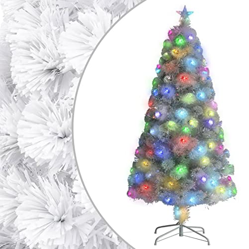 NAMUlA Künstlicher Weihnachtsbaum mit LED, weiß, 64 cm, Glasfaser, für drinnen und draußen, Heimdekoration Fashionable von NAMUlA