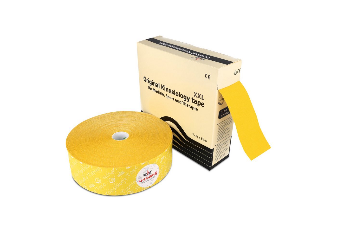 NASARA Kinesiologie-Tape NASARA Kinesiologie Tape 5cm x 32m - gelb von NASARA
