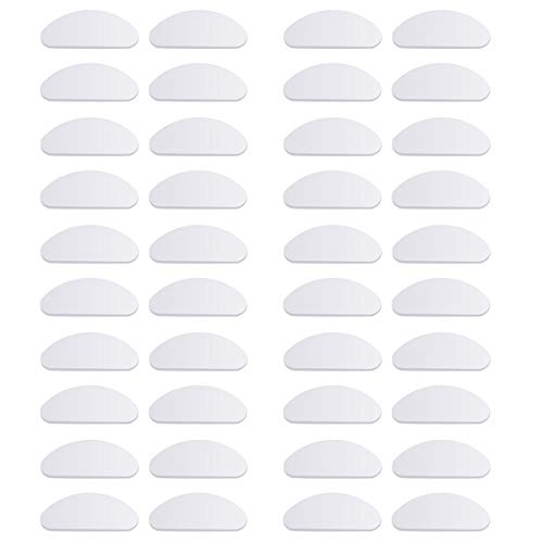 NATUCE 20 Paar Silikon Nasenpads Brille Selbstklebend, Nasenpads für Brillen Nasenpads Anti Rutsch, Nasenpads für Brillen zum Kleben (Transparent, 1mm) von NATUCE