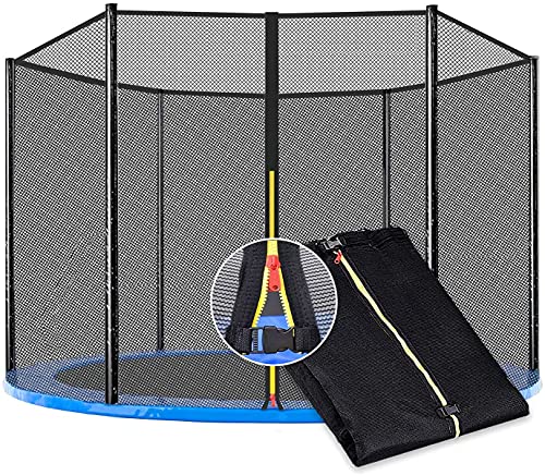 NBVNBV Trampolin Netz Sicherheitsnetz Ersatznetz, Ø 153cm 183cm 244cm 305cm 366cm 430cm 488cm Trampolinnetz für 6/8/12 Stangen Reißfest Outdoor Trampolinschutz Ersatzteile von NBVNBV