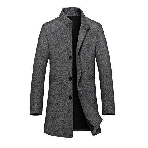 Herren Winter Mantel Lang Regular Fit Wintermantel Elegant Jacke für Business Freizeit（M-4XL） von NBWS