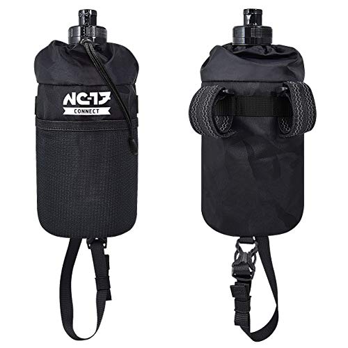 NC-17 Connect Storage Bag | Stem Bag, Lenker-/Vorbautasche | Fahrradtasche zur Aufbewahrung von Trinkflasche, Verpflegung, Kamera usw. | Nylon | Schwarz von NC-17