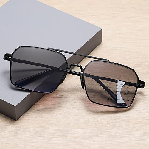 NELENI Sonnenbrillen Photochrome Lesebrillen für Männer Multifokale Gleitsichtbrillen Lentes, Presbyopie Brillen +1,0 bis +2,5 (Size : +2.50) Decoration von NELENI