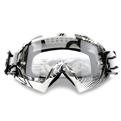 NENKI Motocross Brille Motorradbrille, ATV Dirt Bike Off Road Crossbrille mit Anti-Fog/UV Schutz, MX-Fahrbrille für Damen Herren - Skibrille, Radfahren Wandern von NENKI
