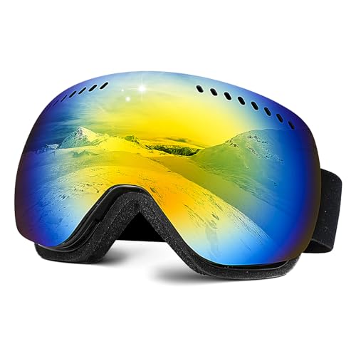 NENKI Skibrille, Antibeschlag Skibrille Herren Damen, Skibrille für Brillenträger mit 100% UV-Schutz, Snowboard Brille für Skihelme von NENKI