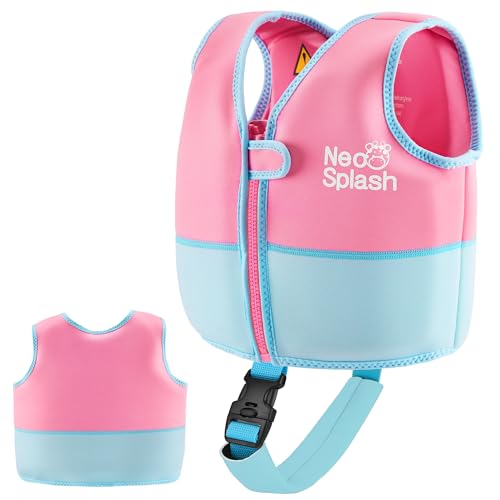 Kinder Mädchen Junge Schwimmlernweste, Schwimmhilfe Schwimmen Jacket für Kleinkinder Alter 1-6 mit Einstellbare Sicherheits Straps (KS-PB, 1-3) von NEO-SPLASH