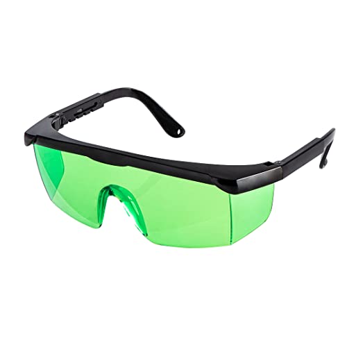 NEO TOOLS Lasersichtbrillen, erhöhen die Sichtbarkeit des Laserstrahls, aus grünen gefärbtem Kunststoff, Etui geliefert, um die Brille vor Beschädigungen zu schützen von NEO TOOLS