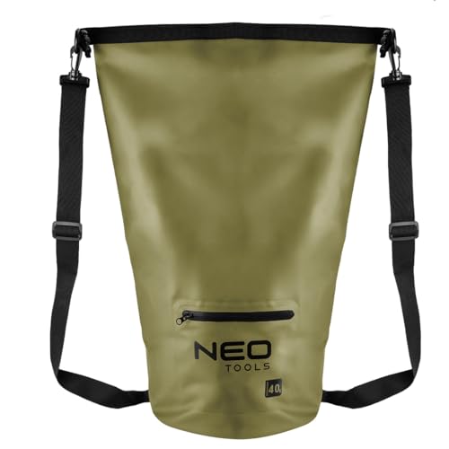 NEO TOOLS Wasserdichter Rucksack 40 L aus PVC 500D - 2 in 1 wasserdichte Tasche und Rucksack - mit Einer Schnalle verschlossen - Reißverschluss Tasche - für Kajakfahren, Schwimmen, Angeln von NEO TOOLS