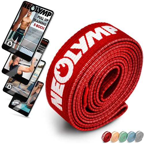 NEOLYMP Premium Fitnessbänder + E-Book mit über 100 Übungen (Rot – Ultraleicht: 5 kg - 10 kg) | Resistance Bands | Terra Band | Resistance Band | Fitness Bänder | Gummiband Sport | Gymnastikband von NEOLYMP