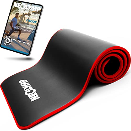 NEOLYMP extra dicke und rutschfeste Fitnessmatte das Original - mit Fitness E-Book und Tragegurt - Yoga Matte, Sportmatte, Gymnastikmatte, Trainingsmatte von NEOLYMP