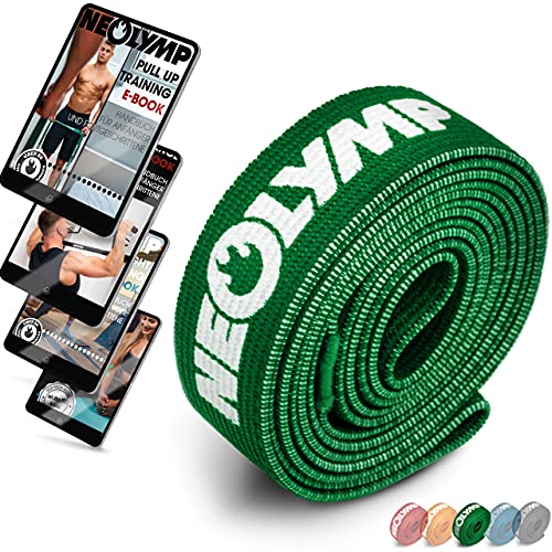 NEOLYMP Premium Fitnessbänder + E-Book mit über 100 Übungen (GRÜN – Mittel: 15 kg - 30 kg) | Resistance Bands | Terra Band | Resistance Band | Fitness Bänder | Gummiband Sport | Gymnastikband von NEOLYMP