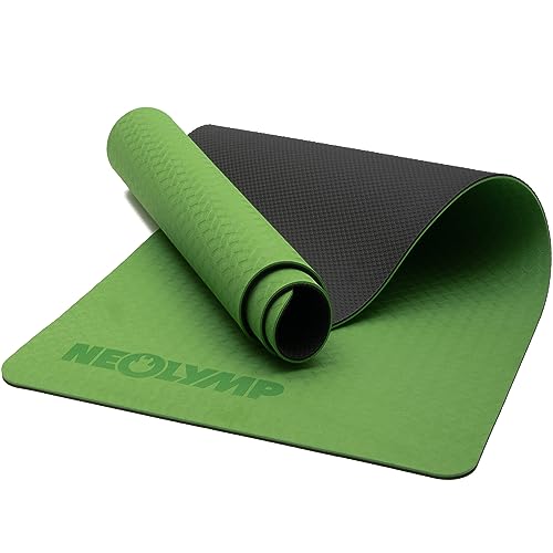 NEOLYMP Yogamatte rutschfest mit Tragegurt und Übungen - leichte Yogamatte dünn, umweltfreundliche Gymnastikmatte, Sportmatte, Turnmatte von NEOLYMP