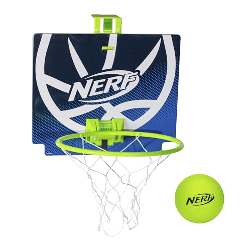 NERF Nerfoop -- The Classic Mini Foam Basketball and Hoop -- Hooks On Doors -- Indoor and Outdoor Play -- A Favorite Since 1972 von NERF
