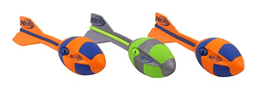 Nerf Vortex Kinder Unisex Aero Howler Fußball, 2 x Orange und 1 x Grün, 32 cm von Hasbro