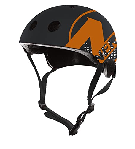 Nerf Unisex, Jugend Casco Skater Helm, Schwarz/Orange, 54-56 cm von NERF