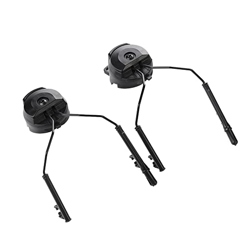 NERTOEE Helm-Schnellschienen-Halterungen, Headset-Schienen-Adapter, Headset-Halter-Set, Helmschiene, Aufhängung, Helmzubehör, Schwarz von NERTOEE