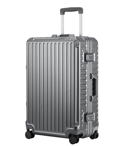 Handgepäck Koffer Aufgegebenes Hartschalengepäck Mit Aluminiumrahmen, Koffer Ohne Reißverschluss Mit Spinnerrädern Großer Koffer (Color : E, Size : 20in) von NESPIQ
