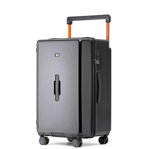 NESPIQ Handgepäck Koffer 26-Zoll-Gepäck, Verdickter Reißverschluss, Handgepäck, Breiter Trolley, Verschleißfester Koffer Großer Koffer (Color : Black, Size : 26inch) von NESPIQ