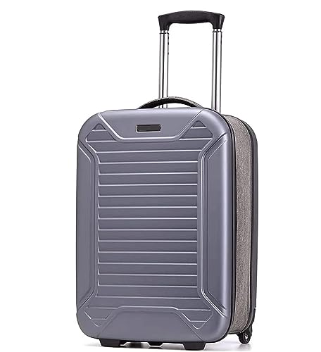 NESPIQ Handgepäck Koffer Faltbares Handgepäck, Hartschalenkoffer, Tragbarer Koffer Mit Zahlenschloss Großer Koffer (Color : Black, Size : 24in) von NESPIQ