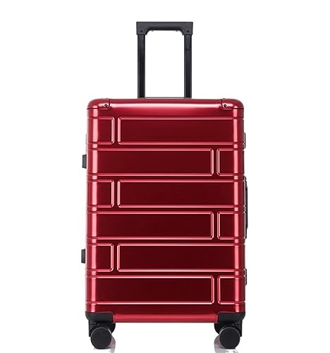 NESPIQ Handgepäck Koffer Koffer Reisekoffer Hartschalen-Handgepäck 20" Mit Leisen Flugzeug-Spinnerrädern Großer Koffer (Color : Rood, Size : 20inch) von NESPIQ