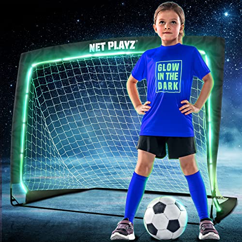 Fußballnetz-Geschenke – beleuchtete Fußballtore, die im Dunkeln leuchten | Tragbare Pop-up-Fußballtore für Kinder, Teenager und Jugendliche von NET PLAYZ